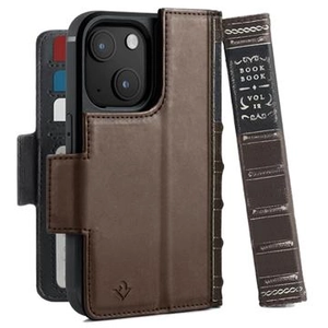 Twelve South Smartphone-Hülle »Twelve South BookBook für iPhone 13 MINI - Retro Leder Case MagSafe Hülle im Buchdesign, Braun«