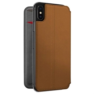 Twelve South SurfacePad iPhone XS Max Leren Flip Case - Cognac