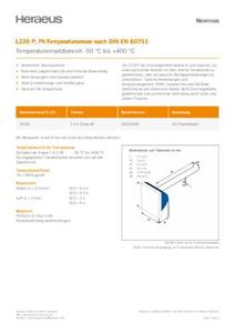 Heraeus Nexensos L 220P PT100 Printplaat-temperatuursensor -50 tot +400 °C 100 Ω 3850 ppm/K Radiaal bedraad