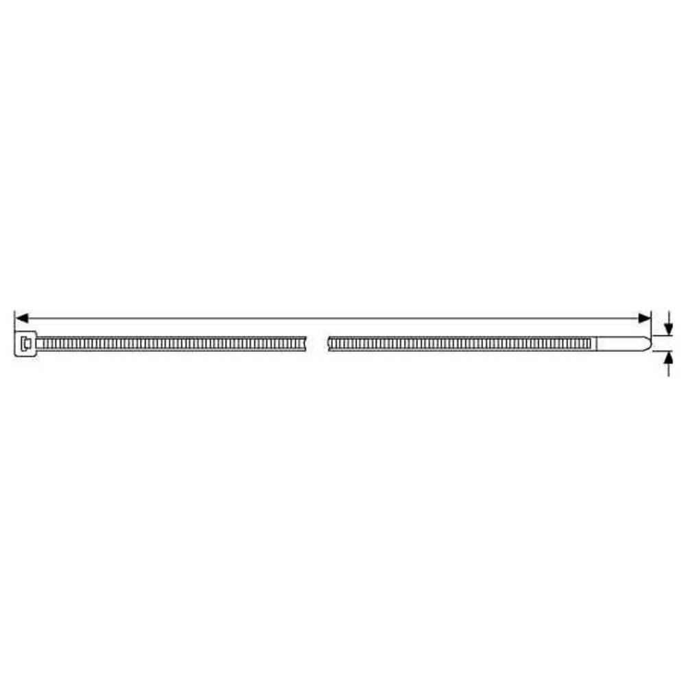 HellermannTyton 138-00034 UB270C-N-PA66-NA Kabelbinder 270 mm 4.60 mm Natuur 100 stuk(s)
