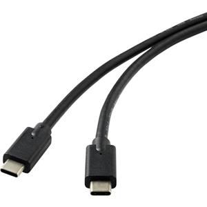 Renkforce USB-kabel USB 3.2 Gen2x2 USB-C stekker, USB-C stekker 2.00 m Zwart Afgeschermd RF-4531576