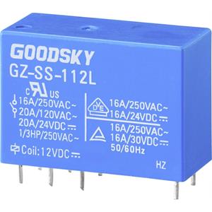 GoodSky GZ-SS-112L Printrelais 12 V/DC 20 A 1x wisselcontact 1 stuk(s) Tube