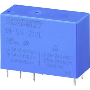 GoodSky MI-SS-212L Printrelais 12 V/DC 5A 2 Wechsler Tube