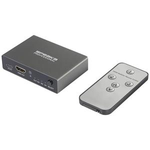 speakaprofessional SpeaKa Professional SP-HDS-210 3 Port HDMI-Switch Ultra HD-fähig 7680 x 4320 Pixel