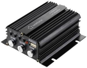 Renkforce RF-CMP-204 Versterker 4-kanaals 200 W Bluetooth/USB audio playback, Volume/bass/treble control