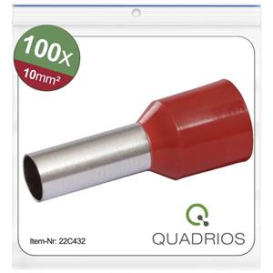 Quadrios 22C432 Adereindhulzen 10 mm² Deels geïsoleerd Rood 1 set(s)