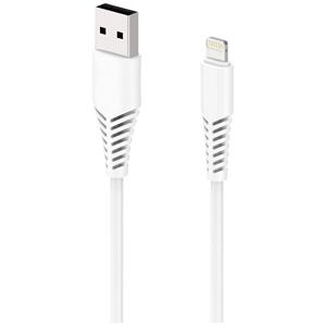 2go USB-Kabel Apple Lightning Stecker, USB-A Stecker 1m Weiß 797288
