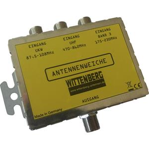 Wittenberg Antennen Antennenweiche UKW, DAB+, UHF 3 in 1