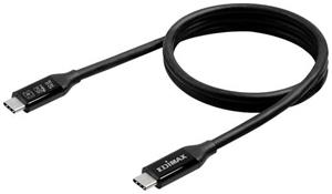 EDIMAX USB-kabel USB 4.0, Thunderbolt 3 USB-C stekker 1 m Zwart UC4-010TB V2