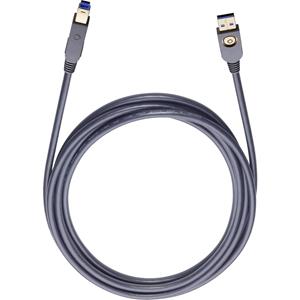 Oehlbach USB-Kabel USB 3.2 Gen1 (USB 3.0 / USB 3.1 Gen1) USB-A Stecker, USB-B Stecker 7.50m Schwarz