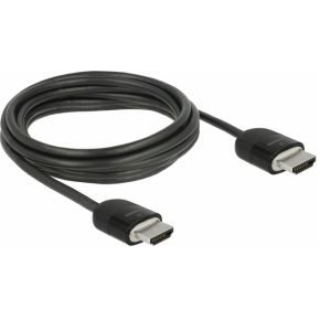 Delock Premium - Premium Highspeed - HDMI-Kabel mit Ethernet - HDMI männlich zu HDMI männlich - 3 m - dreifach abgeschirmtes Twisted-Pair-Kabel