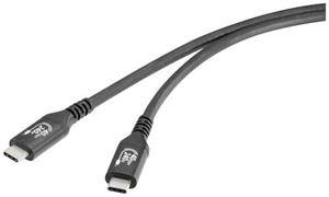 Renkforce USB-Kabel USB4 USB-C Stecker, USB-C Stecker 1.00m Schwarz Aluminium-Stecker RF-5235978