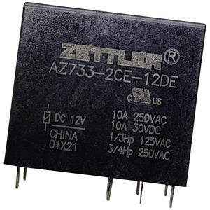 zettlerelectronics Zettler Electronics AZ733-2CE-12DE Printrelais 12 V/DC 12A 2 Wechsler 1St.