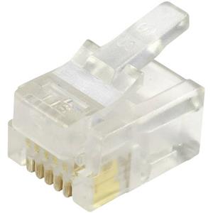 BEL Stewart Connectors 940-SP-3066 Modulaire stekker niet-afgeschermd voor platte kabels Stekker, recht Aantal polen: 6P6C Glas (helder) 1 stuk(s)