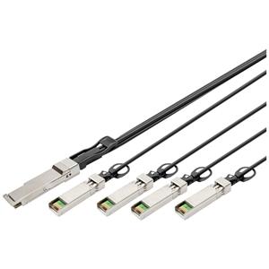 Digitus DN-81321 Glasvezel / SFP+ Optische vezel, Computer Aansluitkabel [1x QSFP+ - 4x SFP+] 1 m