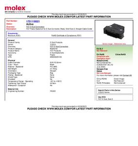 Molex 1731121639 D-sub behuizing 1 stuk(s)