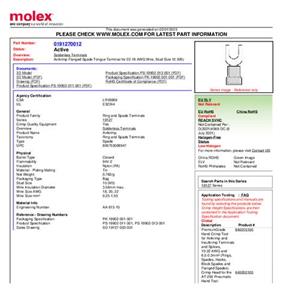 Molex 190980069 Vorkkabelschoen Gat diameter=3.5 mm 1 stuk(s) Bulk
