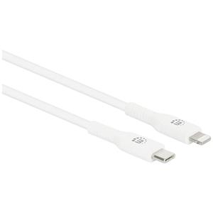 Manhattan USB-Kabel USB-C Stecker, Apple Lightning Stecker 2m Weiß 394529