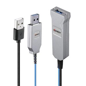 LINDY USB-Kabel USB 3.2 Gen1 (USB 3.0 / USB 3.1 Gen1) USB-A Stecker, USB-A Stecker, USB-A Buchse 30m