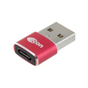 econconnect USB 2.0 compacte adapter A St./C BU, rood Adapter U2ECART U2ECART econ connect 1 stuk(s)