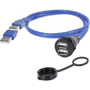 Encitech 2 x USB 2.0 Typ A Chassisbuchse, Einbau 1310-1028-03 M22 1310-1028-03 Inhalt: 1St.