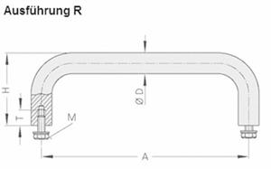 Rohde Gehäusedeckel Rohde VA-08.R100.31 Handgriff für Zylinderschrauben Silber (L x B x H)