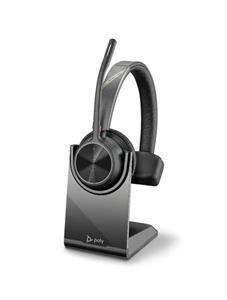 POLY BT headset Voyager 4310 UC Mono USB-C w/ Charging stand