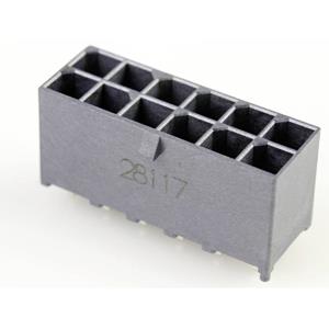 Molex 1720650212 Female header, inbouw (standaard) Totaal aantal polen: 12 Rastermaat: 5.70 mm 1 stuk(s) Tray