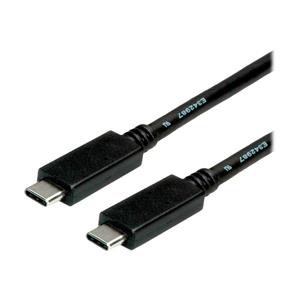 Roline USB-Kabel USB 3.2 Gen2 (USB 3.1 Gen2) USB-C Stecker 2m Schwarz 11029055