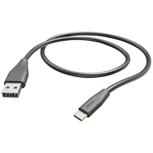 Hama USB-laadkabel USB 2.0 USB-A stekker, USB-C stekker 1.5 m Zwart 00201595