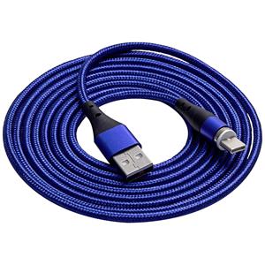 Akyga USB-kabel USB-A stekker, USB-C stekker 2.00 m Blauw AK-USB-43