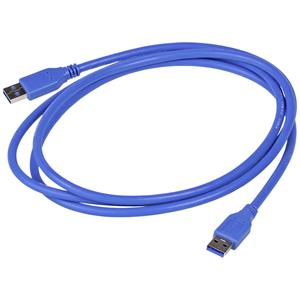 Akyga USB-Kabel USB-A Stecker, USB-A Stecker 1.8m Blau AK-USB-14