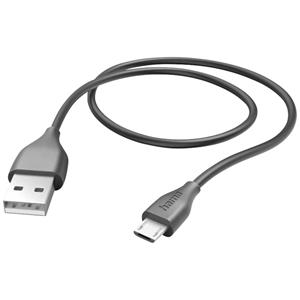 Hama USB-Ladekabel USB 2.0 USB-A Stecker, USB-Micro-B Stecker 1.5m Schwarz 00201586