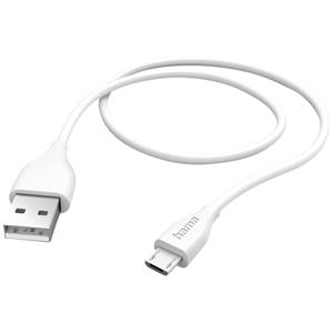 Hama USB-Ladekabel USB 2.0 USB-A Stecker, USB-Micro-B Stecker 1.5m Weiß 00201587