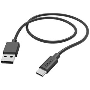 Hama USB-Ladekabel USB 2.0 USB-A Stecker, USB-C Stecker 1m Schwarz 00201594
