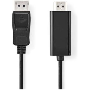Nedis DisplayPort-Kabel | DisplayPort Male | HDMI© Connector | 4K@30Hz | Vernikkeld | 3.00 m | Rond | PV
