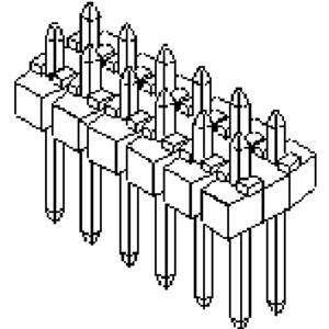Molex Stiftleiste (Standard) Anzahl Reihen: 2 901310126 Tray