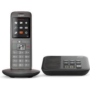 Gigaset CL660A + Box 200 DECT/GAP Schnurloses Telefon analog Anrufbeantworter Anthrazit