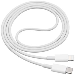 Akyga USB-kabel USB-C stekker, Apple Lightning stekker 1.00 m Wit AK-USB-35