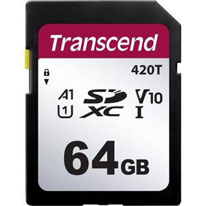 Transcend TS64GSDC420T SD-kaart 64 GB v30 Video Speed Class