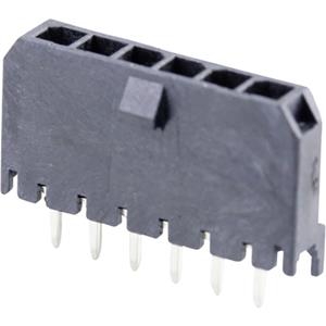 Molex 436500627 Male header, inbouw (standaard) Totaal aantal polen: 6 Rastermaat: 3 mm 1 stuk(s) Tray