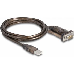 DeLock 62646 seriële kabel Zwart 1,5 m USB Type-A DB-9