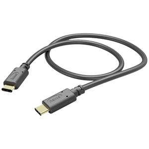 Hama USB-Ladekabel USB 2.0 USB-C Stecker, USB-C Stecker 1m Schwarz 00201589