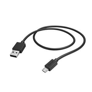 Hama USB-laadkabel USB 2.0 USB-A stekker, USB-micro-B stekker 1 m Zwart 00201584