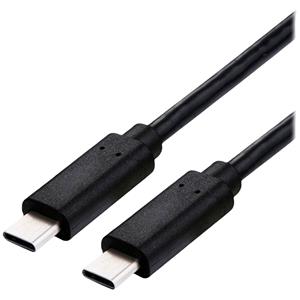 Roline USB-C-kabel USB-C stekker 2 m Zwart Vergulde steekcontacten 11029083