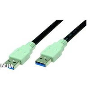 Bachmann USB-kabel USB 3.2 Gen1 (USB 3.0 / USB 3.1 Gen1) USB-A stekker, USB-A stekker 3.00 m Zwart, Grijs Afgeschermd 918.177