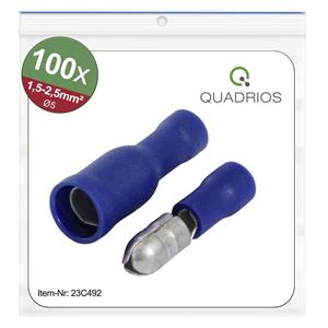 Quadrios 23C492 Ronde connector 1.5 mm² - 2.5 mm² Blauw 100 stuk(s)