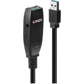 LINDY USB-Kabel USB 3.2 Gen1 (USB 3.0 / USB 3.1 Gen1) USB-A Stecker, USB-A Buchse 3m Schwarz 43353