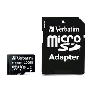 Verbatim microSDXC 256GB Class 10 UHS-I incl Adapt. 44087