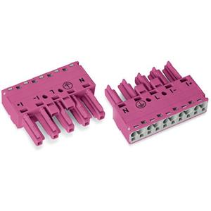 WAGO 770-285/080-000 Connector WINSTA MIDI Bus, recht Totaal aantal polen: 5 25 A Pink 50 stuk(s)
